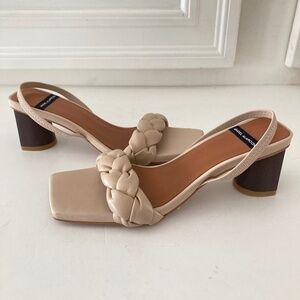 Anthropologie Beige Braided Heels